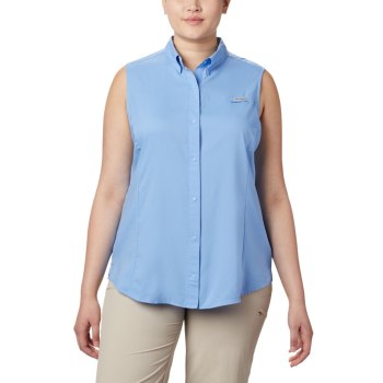 Columbia PFG Tamiami Sleeveless Plus Size, Camisa Blancos Para Mujer | 750916-ZOR